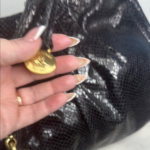 Brahmin Elisa Black Python Hobo in Black - Picture 7 of 10